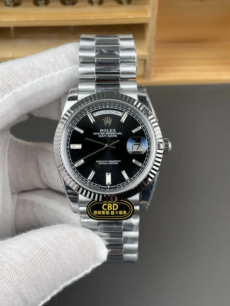 Rolex Black Baguette Diamond 40mm